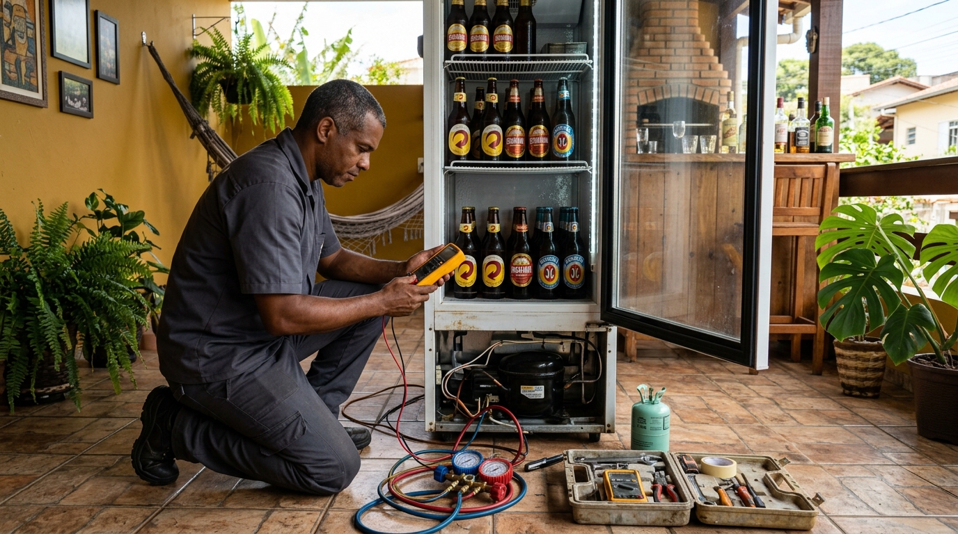 Manutenção da placa eletrônica de cervejeira em Governador Valadares‑MG